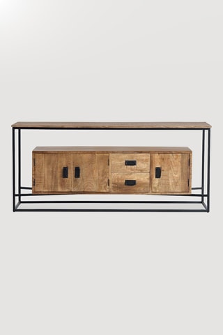 Buffet 3 portes en bois de manguier - 180 x 80 x 40 cm