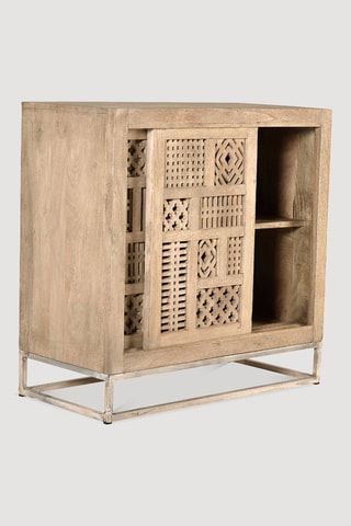Buffet 2 portes en bois de manguier - 90 x 40 x 90 cm