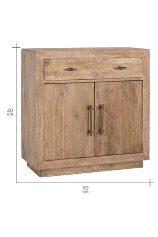 Buffet 2 portes en bois recyclé - 90 x 90 x 40 cm