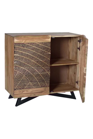 Buffet 2 portes en acacia - 90 x 86 x 40 cm