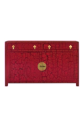 Buffet 2 portes en bois de manguier - 150 x 90 x 40 cm