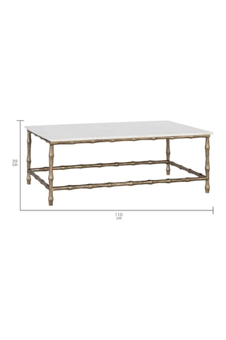 Table basse en marbre - 60 x 36 x 110 cm