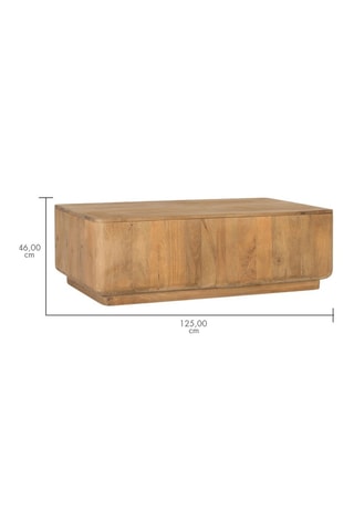 Table basse en bois de manguier - 120 x 40 x 70 cm