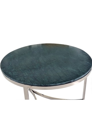 2 tables basses en marbre - 56 x 56 x 57 cm / 50 x 50 x 46 cm