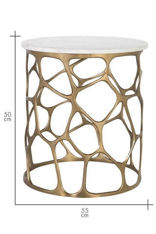 Table basse en marbre - 50 x 55 x 50 cm