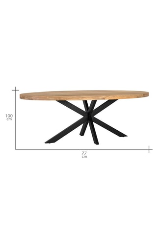 Table basse en manguier - 220 x 100 x 77 cm