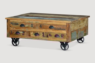 Table basse 2 abattants - Naturel