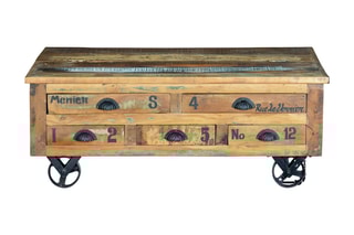 Table basse 2 abattants - Naturel