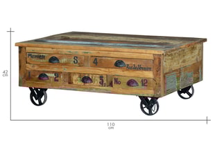 Table basse 2 abattants - Naturel