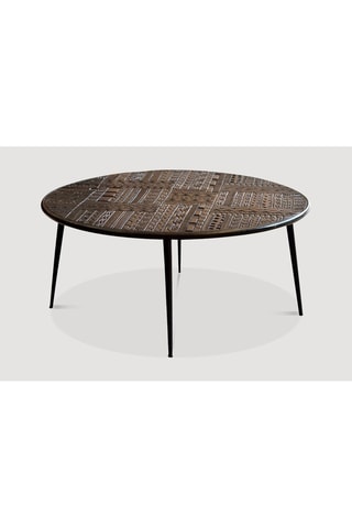 Table basse - Naturel et noir
