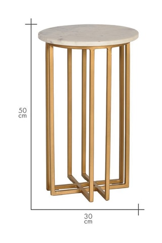 Table d'appoint - Blanc et doré