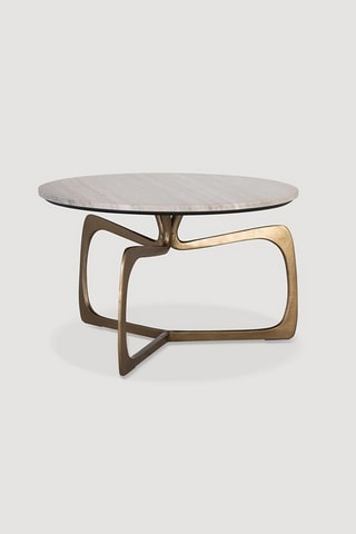 Table d'appoint en mabre - 71 x 42 x 71 cm