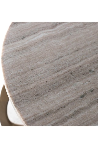 Table d'appoint en mabre - 71 x 42 x 71 cm