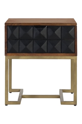 Table de chevet 1 tiroir en manguier - 45 x 50 x 47 cm