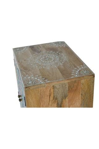 Table de chevet en bois de manguier - 43 x 60 x 30 cm