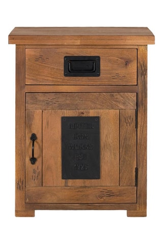 Table de chevet en bois de manguier - 51 x 64 x 40 cm