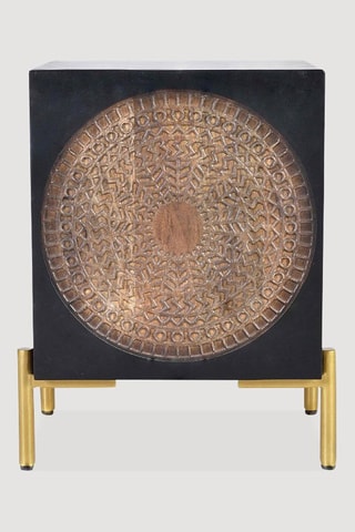 Table de chevet en bois de manguier - 43 x 60 x 40 cm