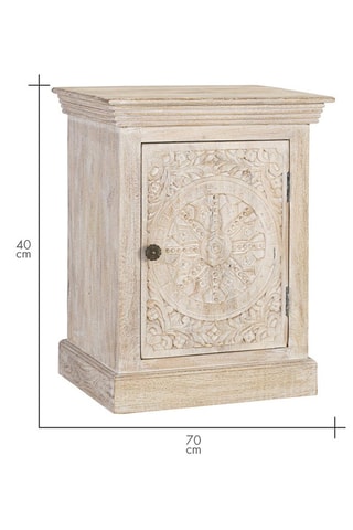 Table de chevet en manguier - 56 x 70 x 40 cm