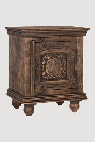 Table de chevet en manguier massif - 55 x 66 x 40 cm