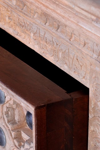 Table de chevet 2 tiroirs - Naturel