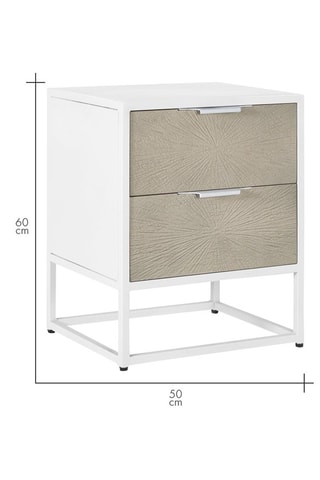 Table de chevet 2 tiroirs - 50 x 60 x 40 cm