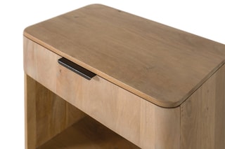 Table de chevet en bois de manguier - 66 x 60 x 40 cm