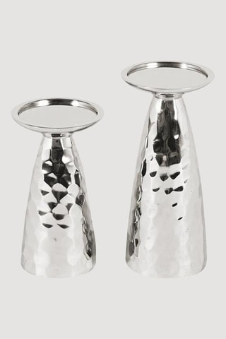 2 bougeoirs - Argenté