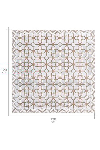 Panneau décoratif - Blanc décapé et beige
