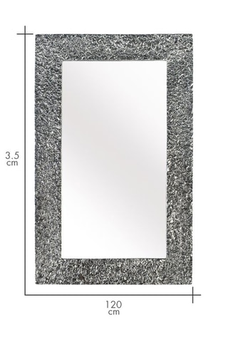 Miroir - 75 x 120 x 3,5 cm - Noir