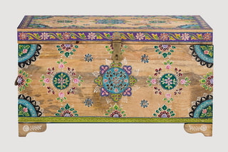 Coffre en bois de manguier - 81 x 40 x 46 cm