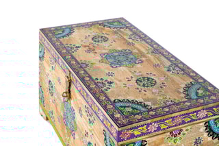 Coffre en bois de manguier - 81 x 40 x 46 cm