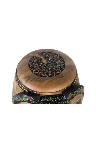 Sculpture d'éléphant en bois de manguier - 35 x 56 x 28 cm