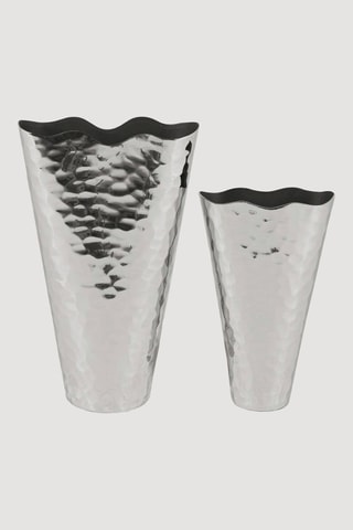 2 vases - 31/40 cm - Argenté