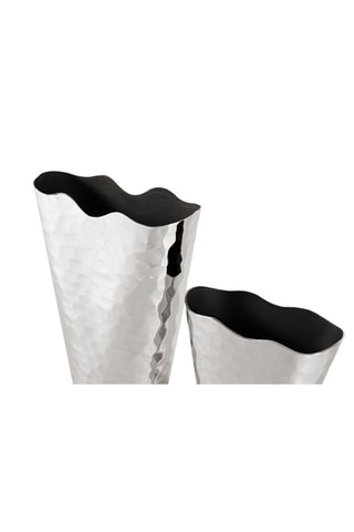 2 vases - 31/40 cm - Argenté