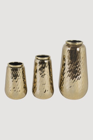 3 vases - 20/31/42 cm - Doré