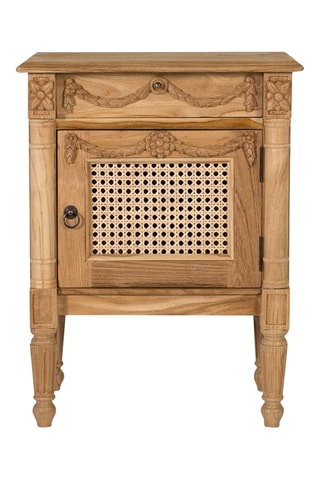 Table de chevet 1 tiroir en teck - 50 x 65 x 35 cm