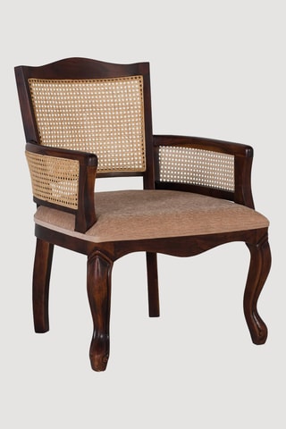 Fauteuil - Naturel et beige - En tissu