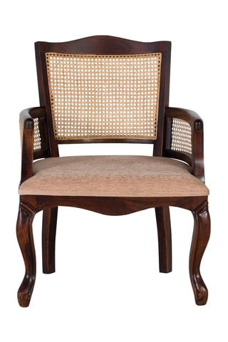 Fauteuil - Naturel et beige - En tissu