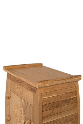 Table de chevet 1 porte en teck - 54 x 60 x 37 cm