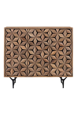 Commode 3 portes en manguier - 100 x 90 x 40 cm