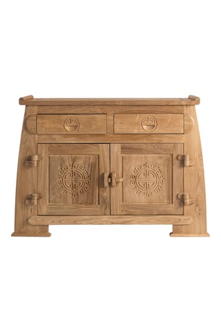 Buffet 2 portes en teck - 110 x 77 x 41 cm