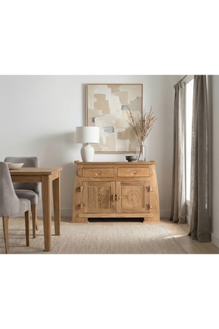 Buffet 2 portes en teck - 110 x 77 x 41 cm