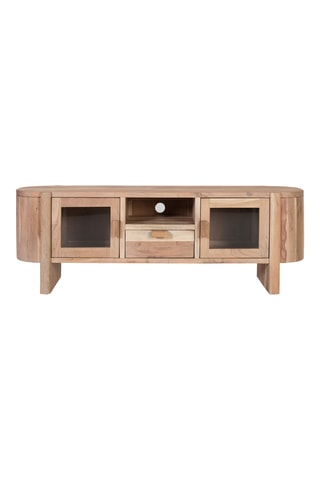 Meuble TV 2 portes en acacia et manguier - 149 x 51 x 40 cm