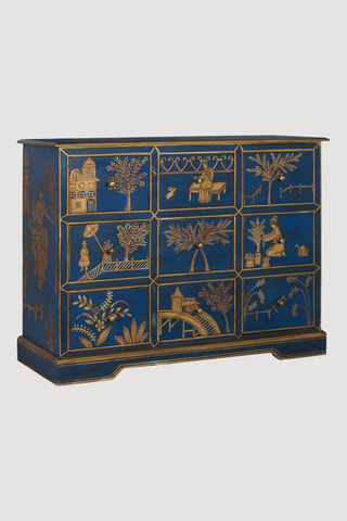 Commode 9 tiroirs en manguier - 120 x 90 x 40 cm