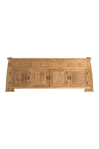 Buffet 4 portes en teck - 202 x 78 x 38 cm