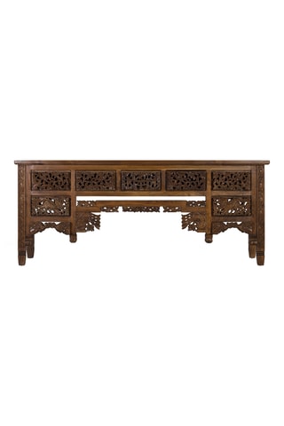 Console 5 tirois en teck - 220 x 91 x 40 cm