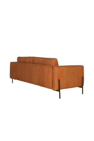 Canapé - Marron - 3 places - En cuir