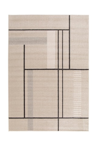 Alfombra Domus - Beige y negro