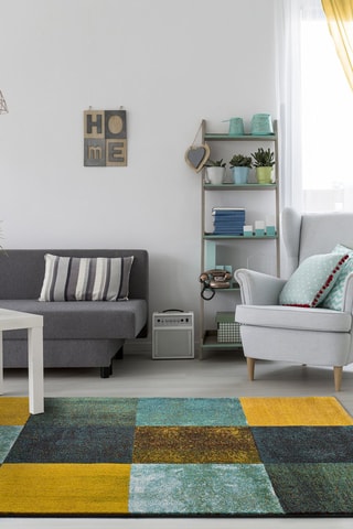 Alfombra Moar - Verde y amarillo