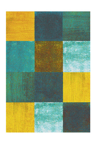 Alfombra Moar - Verde y amarillo